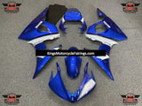 Blue, White and Silver Motul Fairing Kit for a 2005 Yamaha YZF-R6 motorcycle