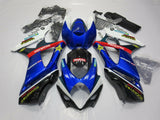Blue and Black Rockstar Fairing Kit for a 2007 & 2008 Suzuki GSX-R1000 motorcycle