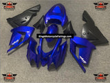 Blue and Matte Black Fairing Kit for a 2004 & 2005 Kawasaki ZX-10R motorcycle