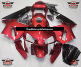 Candy Apple Red and Black Fairing Kit for a 2003 and 2004 Honda CBR600RR motorcycle