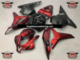 Honda CBR600RR (2009-2012) Candy Apple Red, Black & Matte Black Fairings