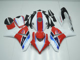 Red, White, Light Blue and Dark Blue HRC Fairing Kit for a 2008, 2009, 2010 & 2011 Honda CBR1000RR motorcycle