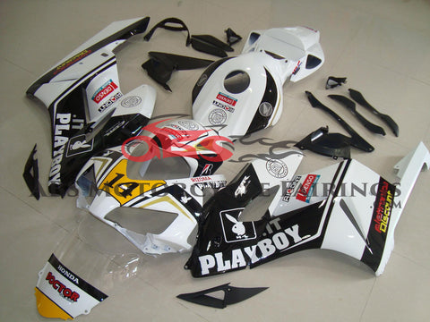 Honda CBR1000RR (2004-2005) White & Black Playboy Fairings
