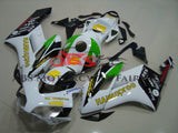 White, Black, Green and Yellow HANNspree Fairing Kit for a 2004 & 2005 Honda CBR1000RR motorcycle