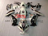White and Black Playboy Fairing Kit for a 2012, 2013, 2014, 2015 & 2016 Honda CBR1000RR motorcycle