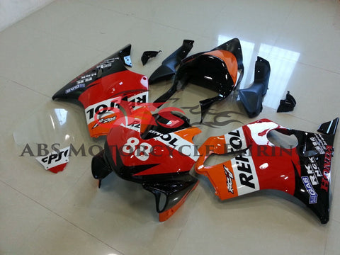 Honda CBR600F4i (2004-2007) Orange, Red & Black REPSOL Race Fairings