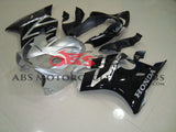 Black & Silver Fairing Kit for a 2004, 2005, 2006, 2007 Honda CBR600F4i motorcycle