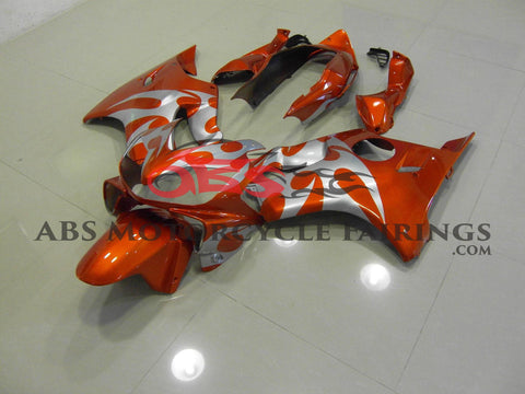 Honda CBR600F4i (2004-2007) Orange & Silver Tribal Fairings