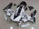 White and Black Pramac Fairing Kit for a 2003 and 2004 Honda CBR600RR motorcycle. Street legal version (not race version) is only available at this time.