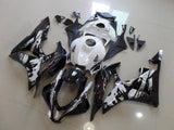 Black, White and Red Leyla Fairing Kit for a 2007 and 2008 Honda CBR600RR motorcycle
