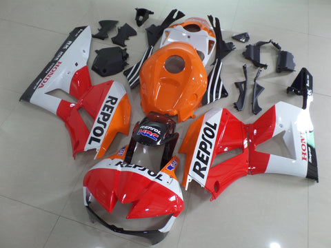 Orange, Black, Red and White Repsol Fairing Kit for a 2013, 2014, 2015, 2016, 2017, 2018, 2019, 2020 & 2021 Honda CBR600RR motorcycle