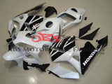 White and Black OEM Style Fairing Kit for a 2003, 2004 Honda CBR600RR motorcycle