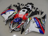 White, Black, Red and Blue Eurobet Fairing Kit for a 2009, 2010, 2011 & 2012 Honda CBR600RR motorcycle