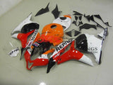 Red, White, Orange and Black Repsol Fairing Kit for a 2009, 2010, 2011 & 2012 Honda CBR600RR motorcycle