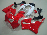 Red and White fairing kit for a Honda CBR900RR 1996-1997 motorcycle. Fairings for the Honda CBR900RR 1996-1997 motorcycle are Compressed Molded and modifications to the fairings may be required at time of installation.