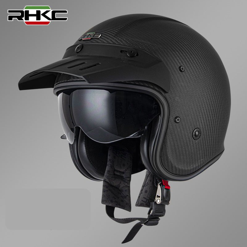 Open Face Motorcycle Helmet | Carbon Fiber Matte 3k | Kings Open Face Motorcycle Helmet | Carbon Fiber Matte 3k | Kings