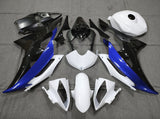 White, Black and Blue Fairing Kit for a 2008, 2009, 2010, 2011, 2012, 2013, 2014, 2015 & 2016 Yamaha YZF-R6 motorcy