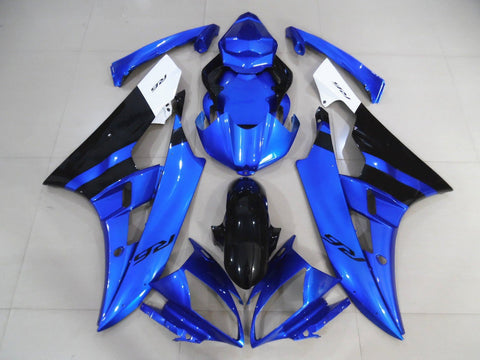 Yamaha YZF-R6 (2006-2007) Blue, Black & White Fairings