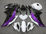 White, Black and Purple Fairing Kit for a 2008, 2009, 2010, 2011, 2012, 2013, 2014, 2015 & 2016 Yamaha YZF-R6 motorcycle