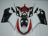 White, Red, Green, Black and Gold Fairing Kit for a 2007, 2008, 2009, 2010, 2011, 2012, 2013 & 2014 Ducati 848 motorcycle
