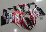 Red and White FIAMM #7 Fairing Kit for a 2011, 2012, 2013 & 2014 Ducati 1199 motorcycle