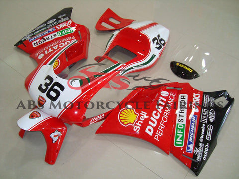 Ducati 996 (1998-2002) Red & White #36 Race Fairings