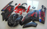 Matte Black & Red Puma Fairing Kit for a 2003 & 2004 Ducati 749 motorcycle
