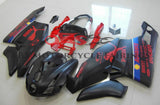 Matte Black & Red Puma Fairing Kit for a 2003 & 2004 Ducati 999 motorcycle