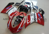 Red, White & Black Tim Fairing Kit for a 2007, 2008, 2009, 2010, 2011 & 2012 Ducati 1098 motorcycle