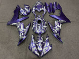 Purple, White and Gray Camouflage Fairing Kit for a 2004, 2005 & 2006 Yamaha YZF-R1 motorcycle