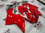 Ducati 1098 (2007-2012) All Red & White Fairings at KingsMotorcycleFairings.com