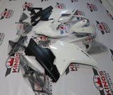 White and Matte Black Fairing Kit for a 2007, 2008, 2009, 2010, 2011, 2012, 2013 & 2014 Ducati 848 motorcycle