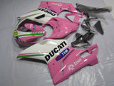 Pink, White, Green and Black Fairing Kit for a 2007, 2008, 2009, 2010, 2011, 2012, 2013 & 2014 Ducati 848 motorcycle