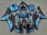 Blue and Matte Black Fairing Kit for a 2008, 2009, 2010, 2011, 2012, 2013, 2014, 2015 & 2016 Yamaha YZF-R6 motorcycle