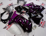 Fairing kit for a Kawasaki Ninja 250R (2008-2013) Black & Purple Flames at KingsMotorcycleFairings.com