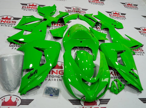 Fairing kit for a Kawasaki Ninja ZX10R (2006-2007) Green at KingsMotorcycleFairings.com