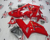 Red, Black and Yellow Fairing Kit for a 2003 & 2004 Kawasaki ZX-6R 636 motorcycle