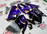 Black and Purple Fairing Kit for a 2005 & 2006 Kawasaki ZX-6R 636 motorcycle by KingsMotorcycleFairings.com
