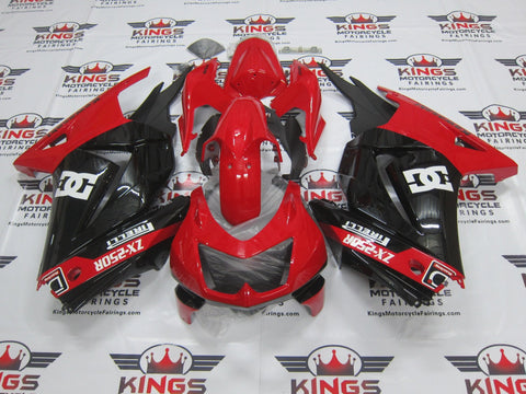 Fairings for Kawasaki Ninja 250R (2008-2013) Red, Black Pirelli at KingsMotorcycleFairings.com