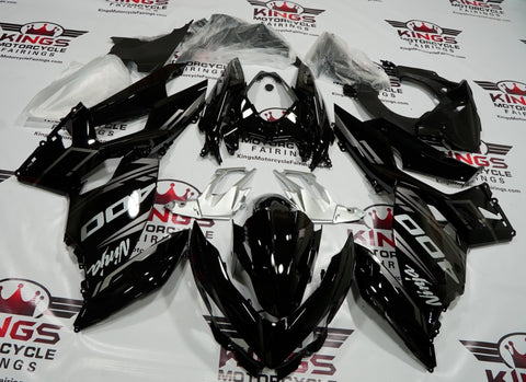 Kawasaki Ninja 400 Fairings (2018-2023) Black, Gray at KingsMotorcycleFairings.com