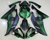 Dark Green and Matte Black Fairing Kit for a 2008, 2009, 2010, 2011, 2012, 2013, 2014, 2015 & 2016 Yamaha YZF-R6 motorcycle
