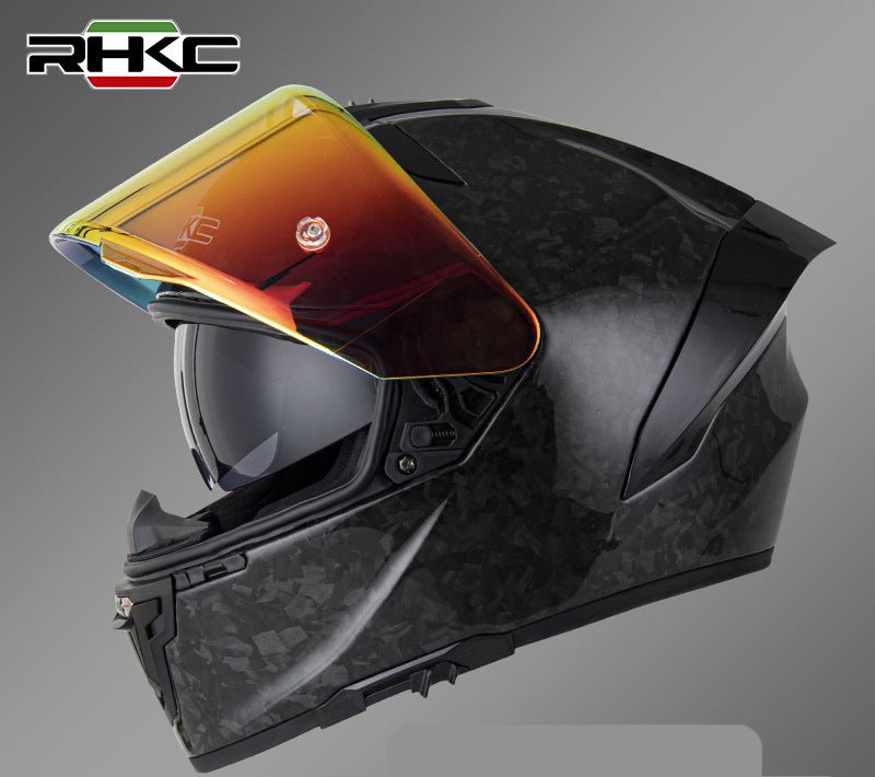 Forged Carbon Fiber RHKC Motorcycle Helmet