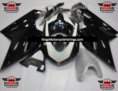 Ducati 1198 (2007-2012) Black, White & Gold Fairings