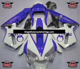 White and Blue Pramac Fairing Kit for a 2003 and 2004 Honda CBR600RR motorcycle