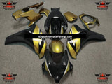 Gold, Black and Silver Fairing Kit for a 2008, 2009, 2010 & 2011 Honda CBR1000RR motorcycle