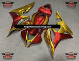 Gold and Red Fairing Kit for a 2007 and 2008 Honda CBR600RR motorcycle