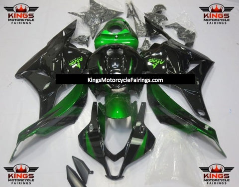 Honda CBR600RR (2009-2012) Green & Black AMP Fairings