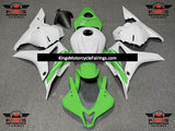Green and White Fairing Kit for a 2009, 2010, 2011 & 2012 Honda CBR600RR motorcycle
