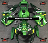 Green and Yellow Movistar Fairing Kit for a 2003 and 2004 Honda CBR600RR motorcycle