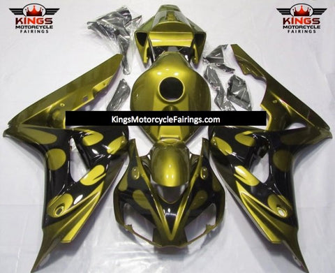 Honda CBR1000RR (2006-2007) Green Olive & Black Tribal Fairings